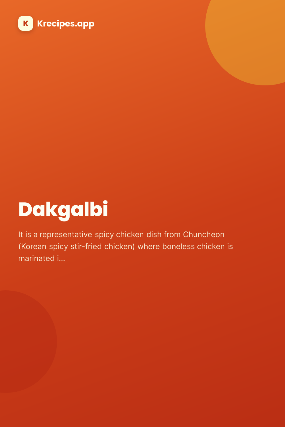Dakgalbi — Korean Food Recipes