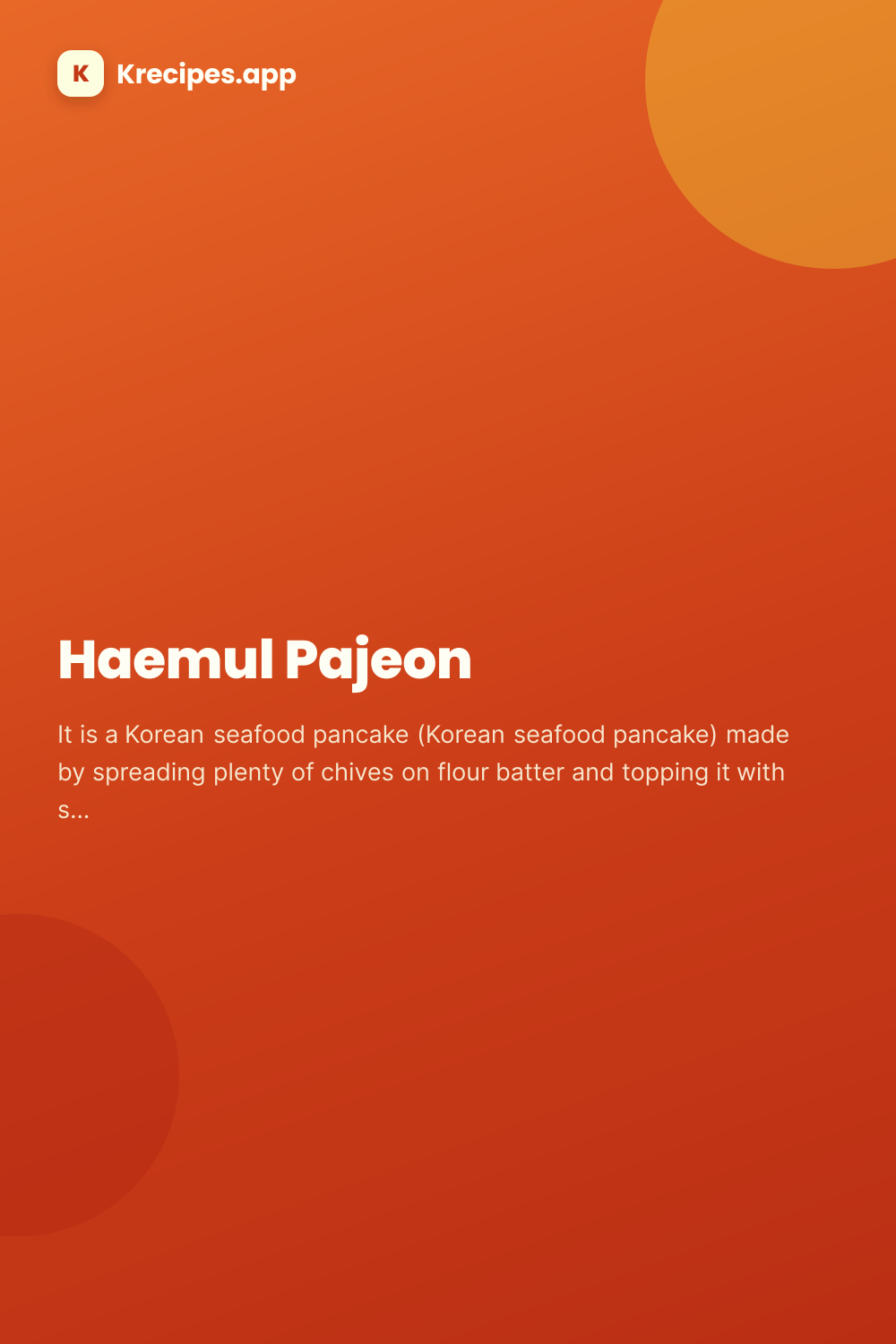 Haemul Pajeon — Korean Food Recipes