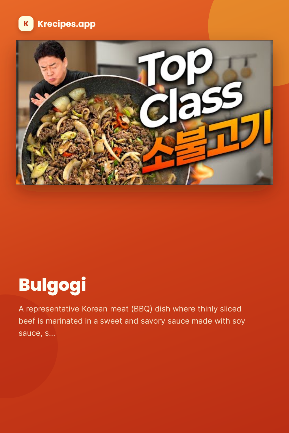 Golden Recipe for Premium Beef Bulgogi with Simple Ingredients