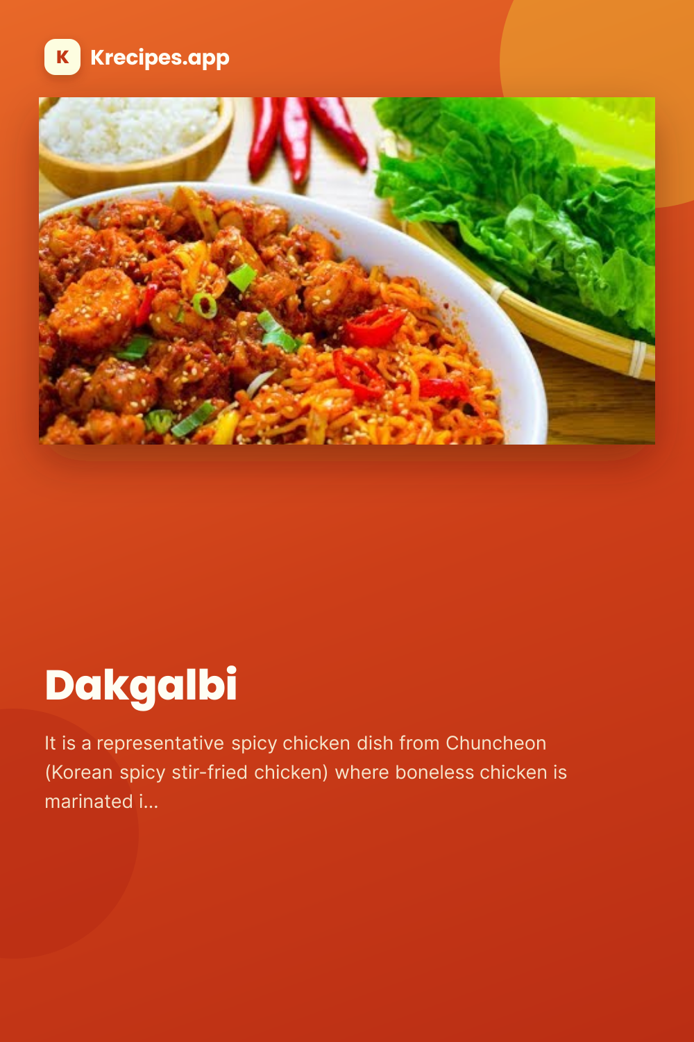 Dak-galbi al estilo coreano
